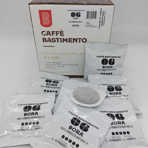 BORA 06 cialde 44 ese Compostabili - Box 50 Cialde  100% robusta naturale