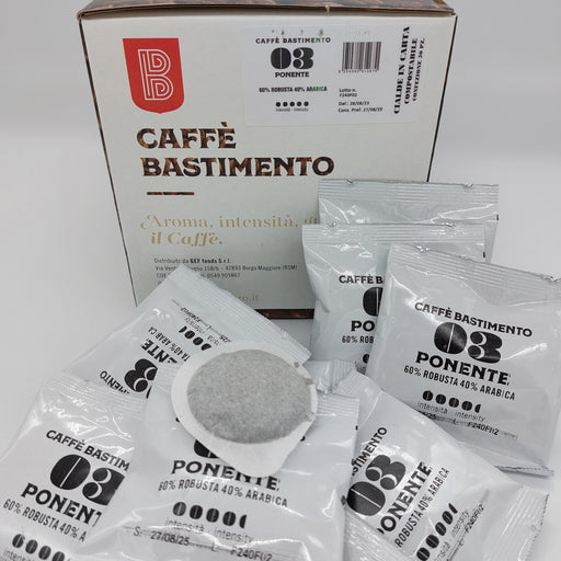 PONENTE 03 cialde 44 ESE compostabili - box da 50 cialde 60% robusta 40% arabica